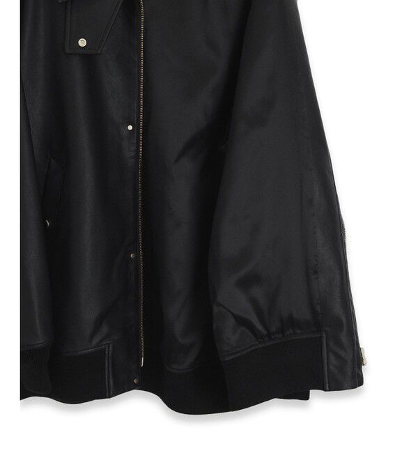 ADAM ET ROPE'「シンセティックレザーフライトジャケット」|ブルゾン・スタジャン|
