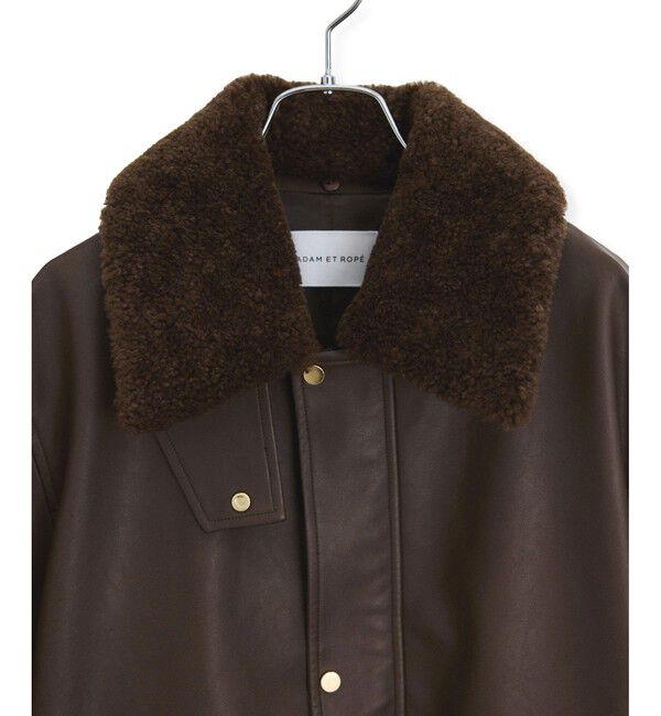 ADAM ET ROPE'「シンセティックレザーフライトジャケット」|ブルゾン・スタジャン|