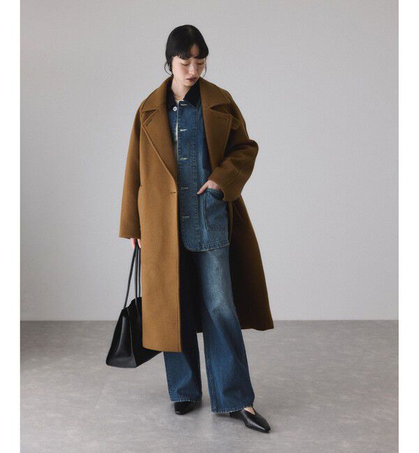 ADAM ET ROPE'「【サステナブル】デニム＆カツラギセミフレアパンツ」|デニム|