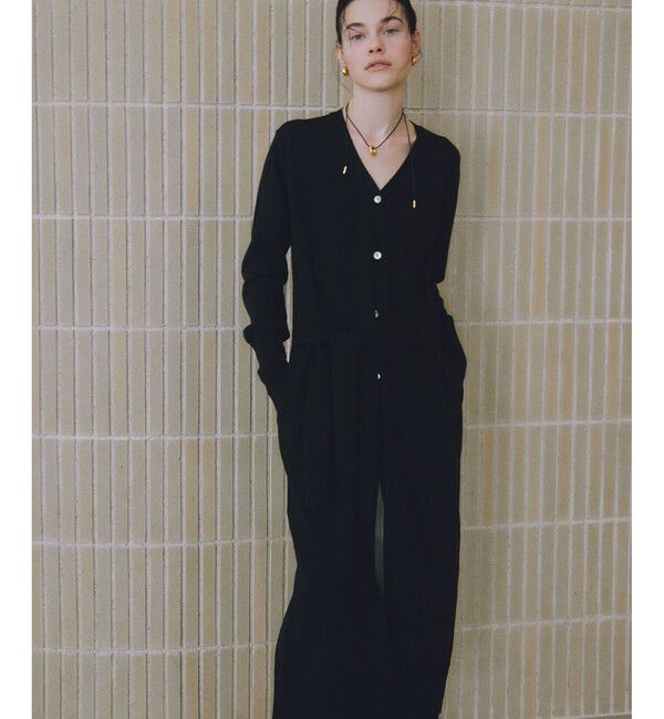 ADAM ET ROPE'「【サステナブル】ウエストノットニットワンピース」|ワンピース|ブラック(01)