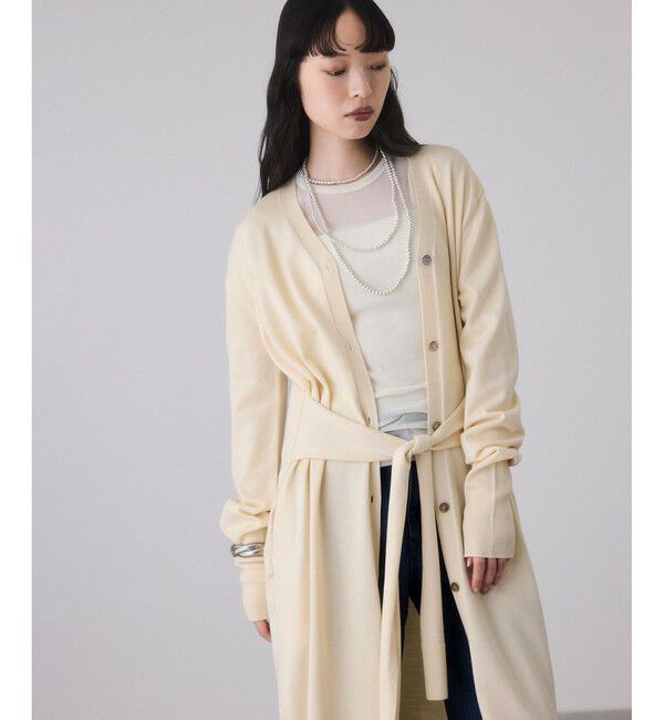 ADAM ET ROPE'「【サステナブル】ウエストノットニットワンピース」|ワンピース|