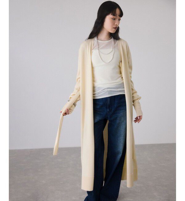 ADAM ET ROPE'「【サステナブル】ウエストノットニットワンピース」|ワンピース|