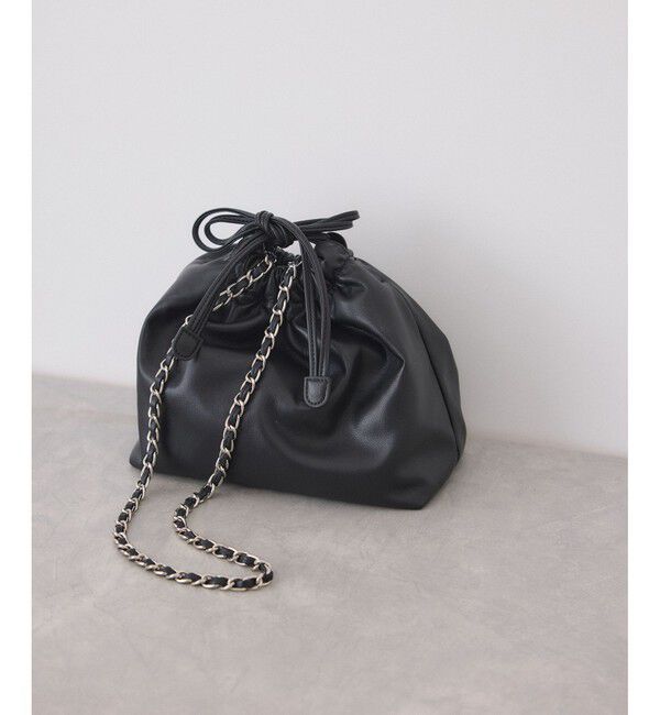 ADAM ET ROPE'「【WEB限定】チェーンショルダーバッグ」|ショルダー・メッセンジャー|ブラック(01)