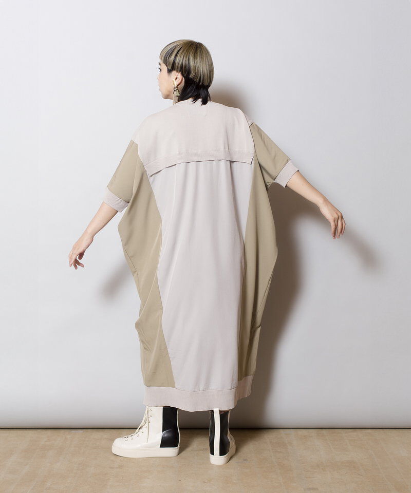  「ニット切替ワンピース」|ワンピース|