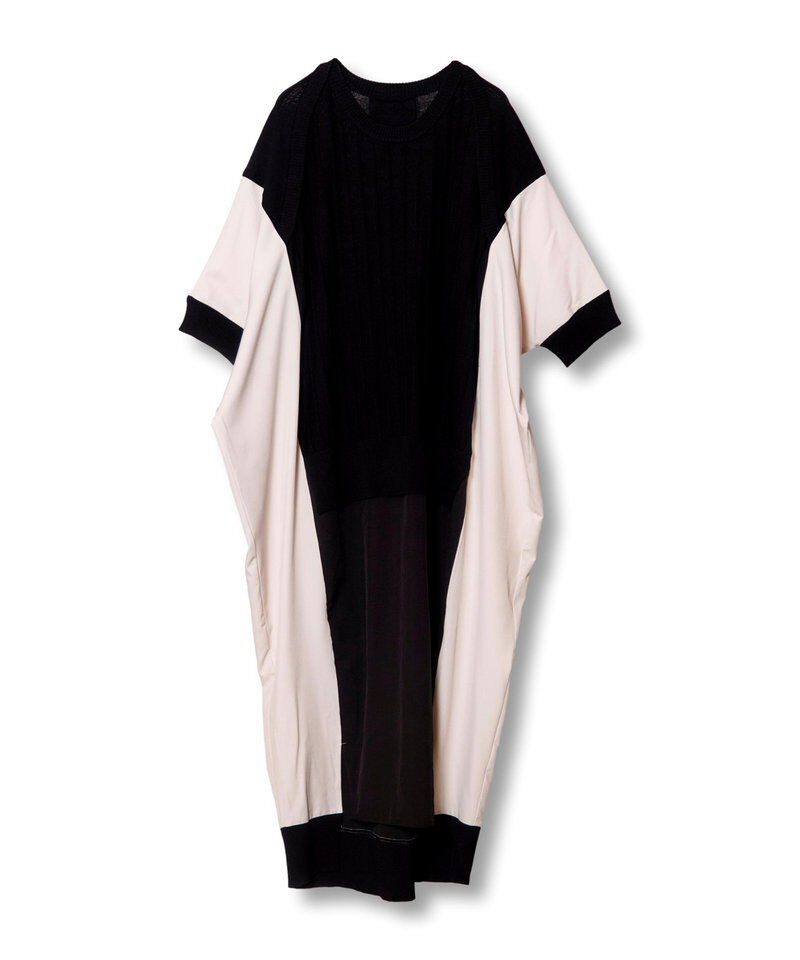  「ニット切替ワンピース」|ワンピース|