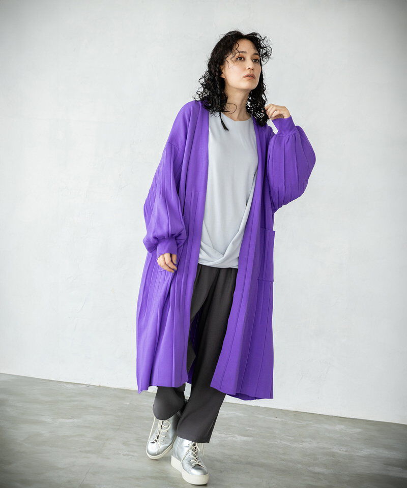  「プリーツニットカーディガン」|ニット・セーター|