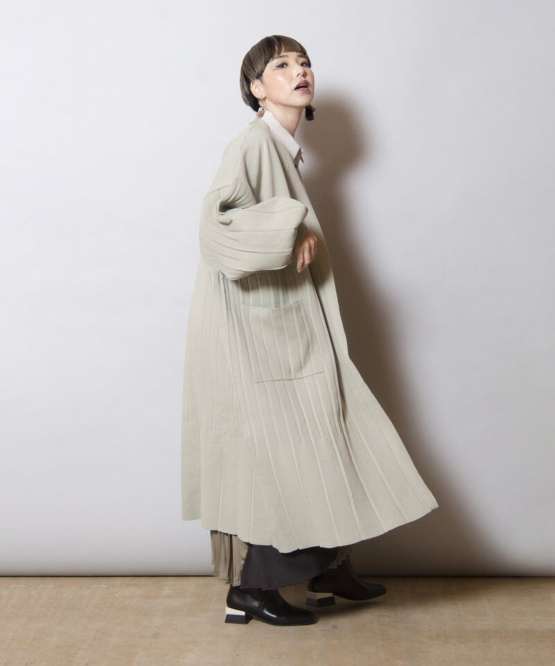  「プリーツニットカーディガン」|ニット・セーター|
