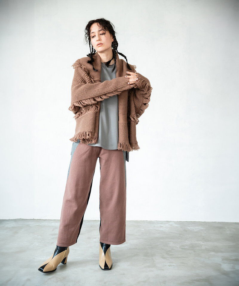  「2WAY配色ニットパンツ」|その他|