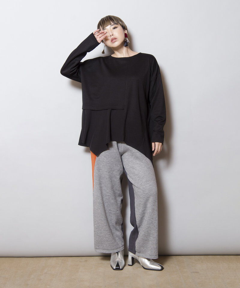  「2WAY配色ニットパンツ」|その他|