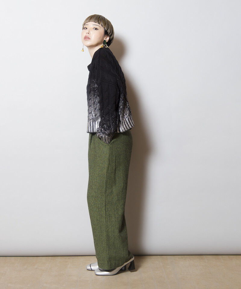  「ヘリンボーンワイドパンツ」|その他|