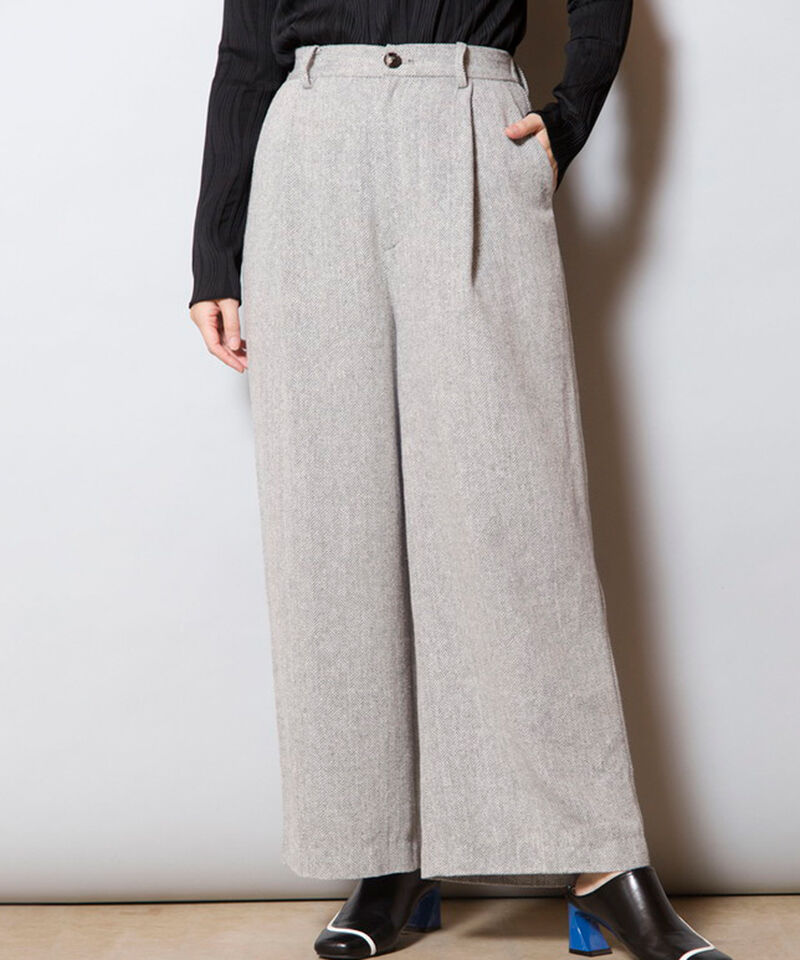  「ヘリンボーンワイドパンツ」|その他|L .GRAY