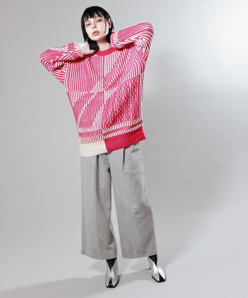  「ヘリンボーンワイドパンツ」|その他|