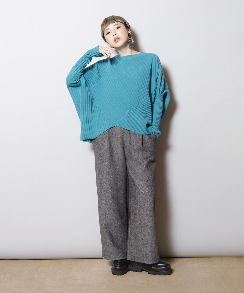  「ヘリンボーンワイドパンツ」|その他|