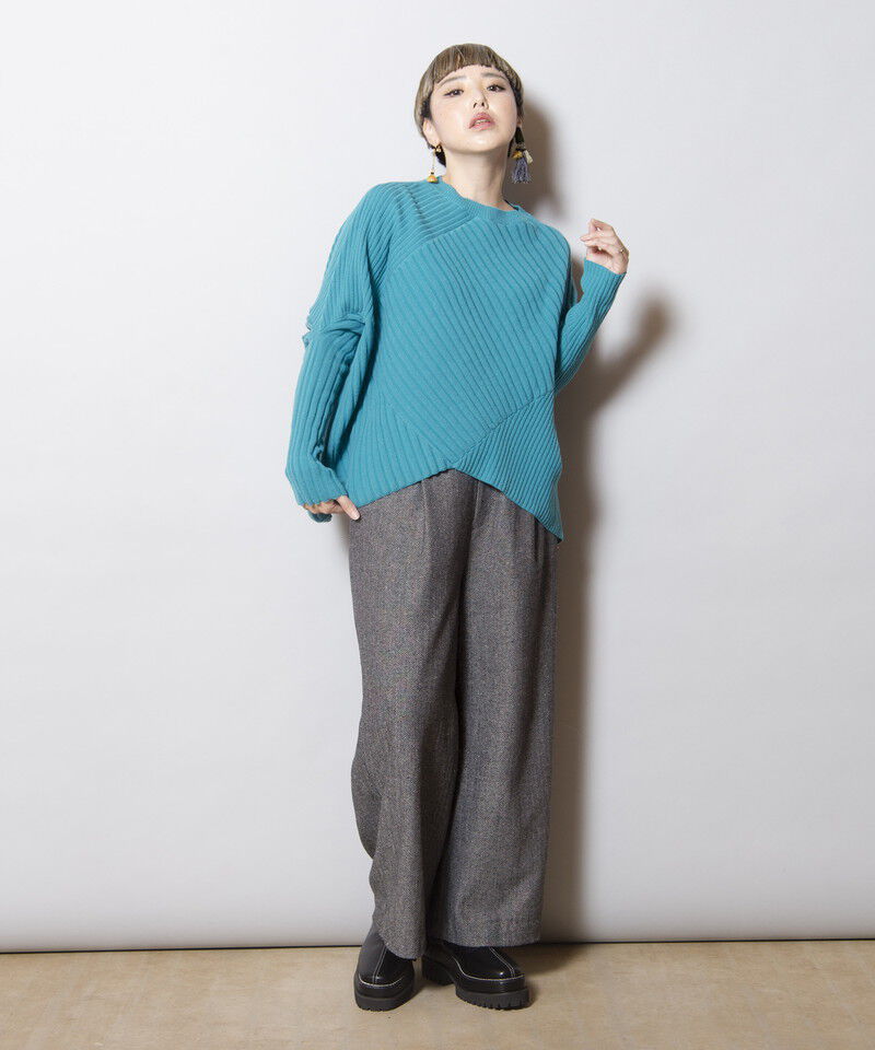  「ヘリンボーンワイドパンツ」|その他|