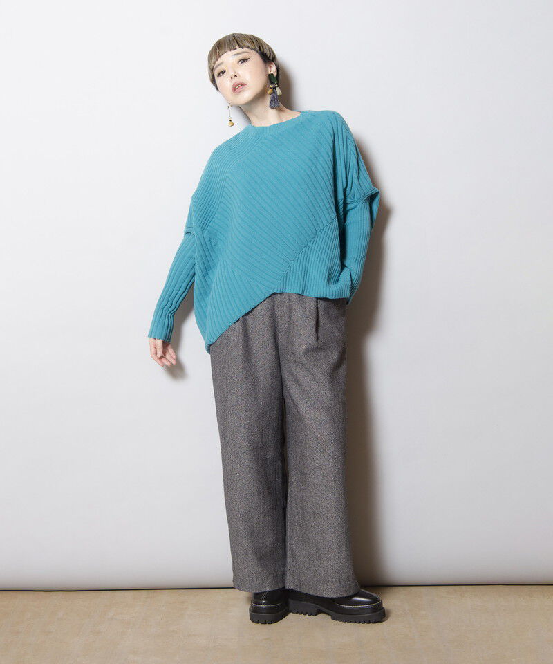  「ヘリンボーンワイドパンツ」|その他|