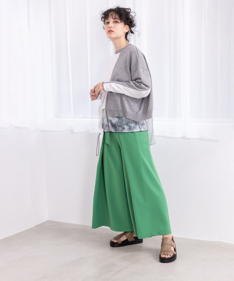  「切替アシンメトリーニットプルオーバー」|シャツ・ブラウス|