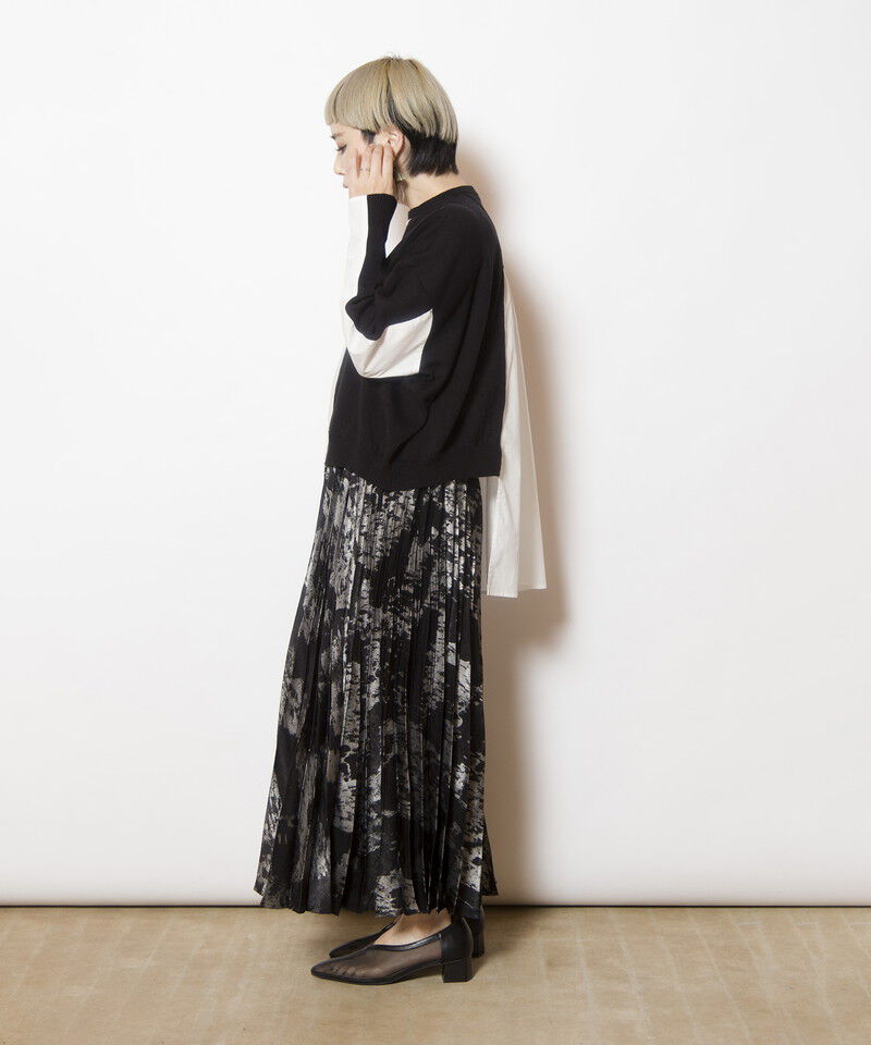  「切替アシンメトリーニットプルオーバー」|シャツ・ブラウス|