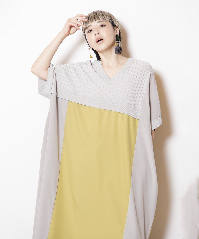  「2WAY切替ニットワンピース」|ワンピース|