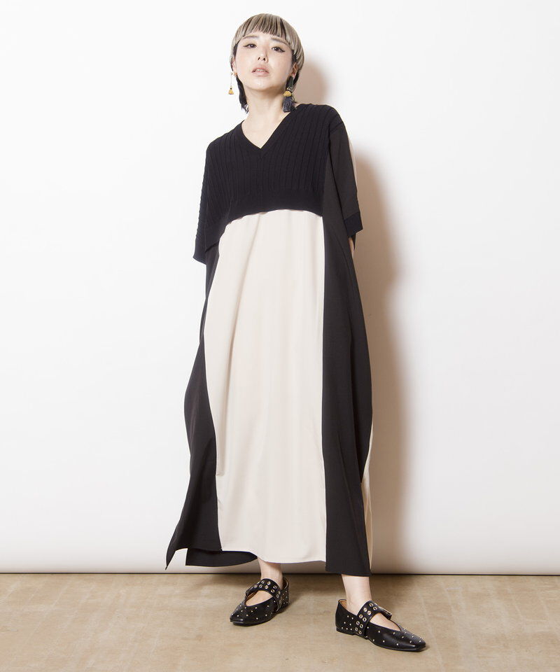  「2WAY切替ニットワンピース」|ワンピース|