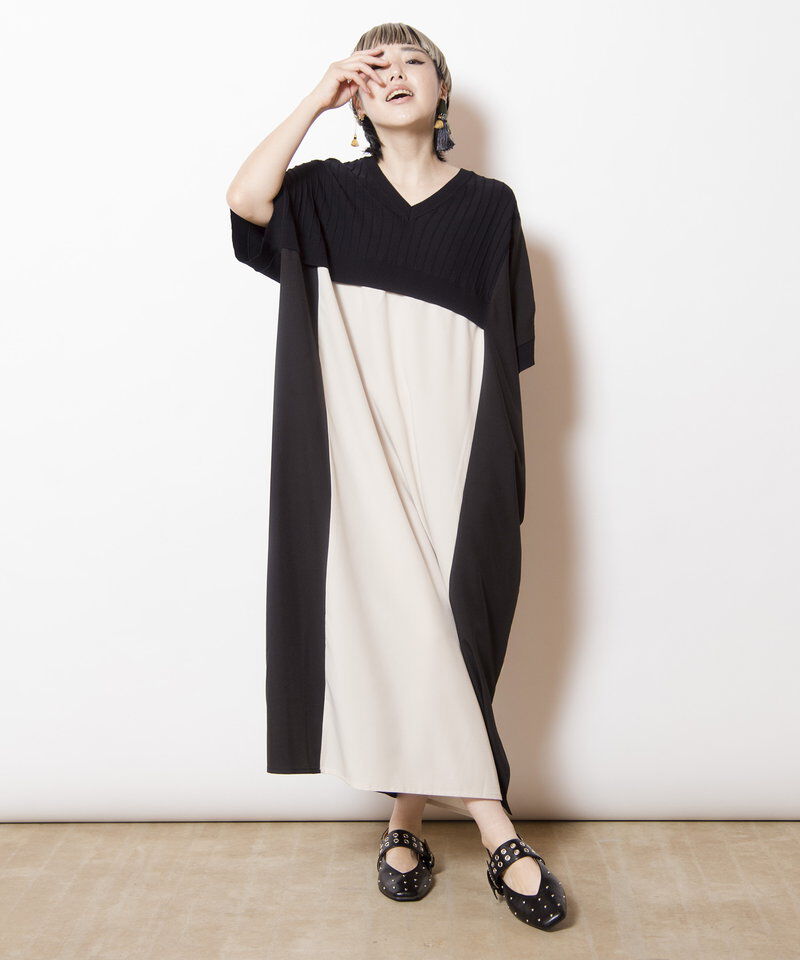  「2WAY切替ニットワンピース」|ワンピース|