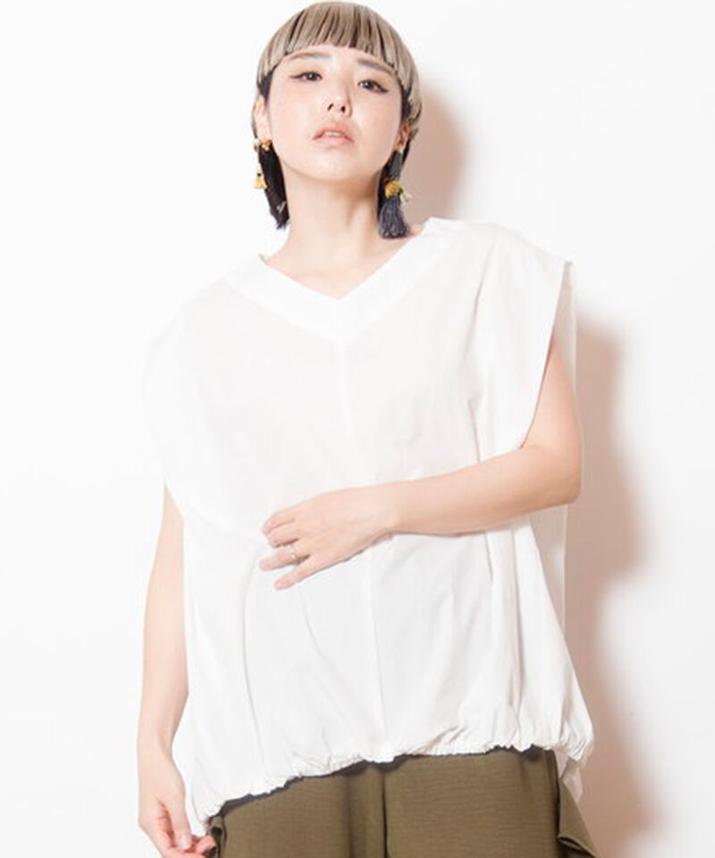  「ショルダータックバルーンブラウス」|シャツ・ブラウス|WHITE