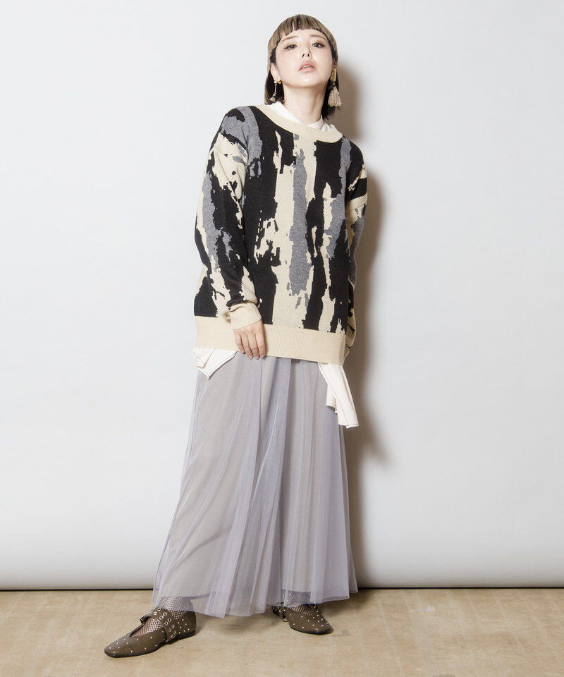  「2WAYジャガードニットプルオーバー」|ニット・セーター|