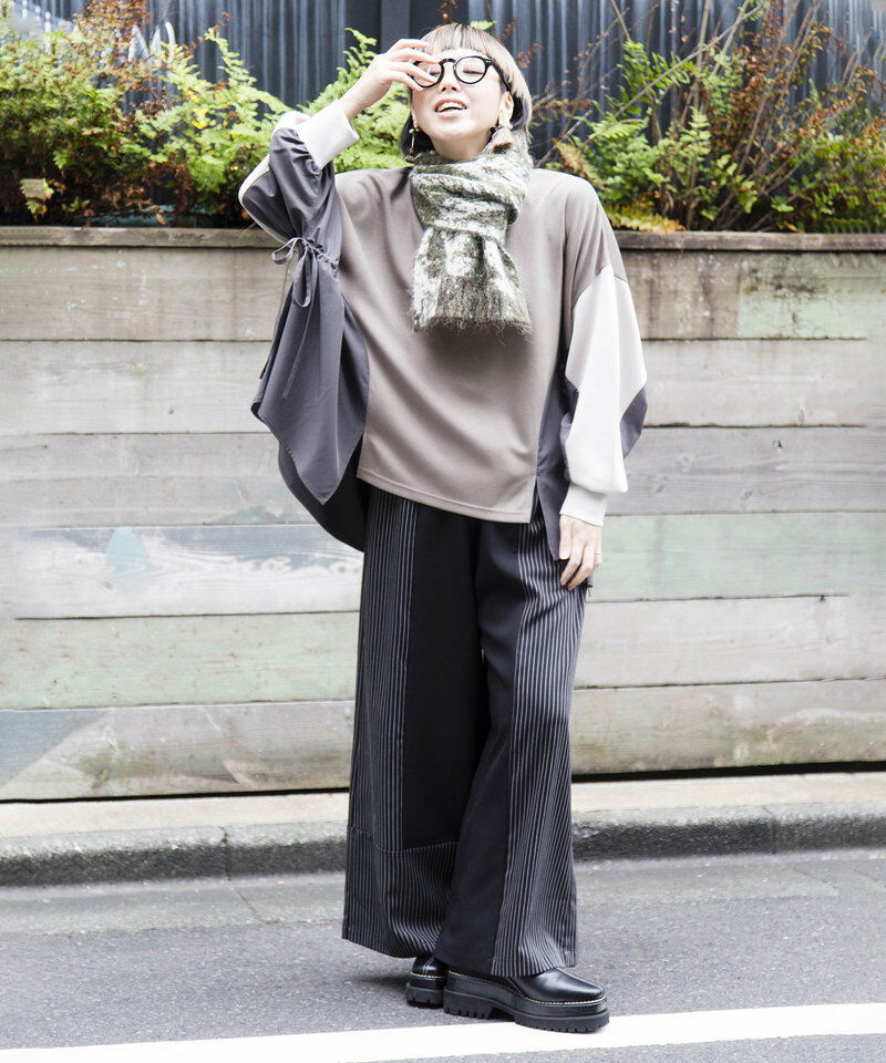  「ストライプ切替パンツ」|その他|