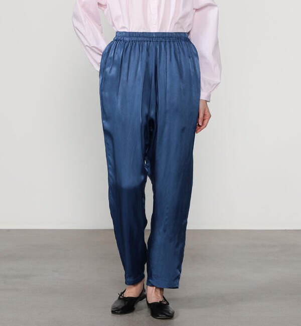  「GALLEGO DESPORTES | レーヨン イージーパンツ WOMEN」|チノ|NAVY