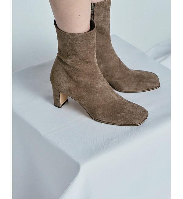 Hoaw.「【Hoaw.】スクエアショートブーツ」|ショートブーツ|