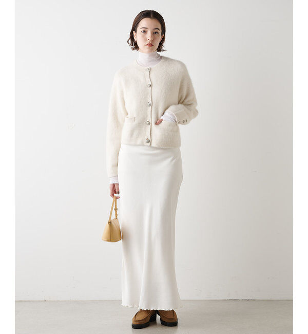  「カシミヤ混ファーニットジャケット」|ニット・セーター|