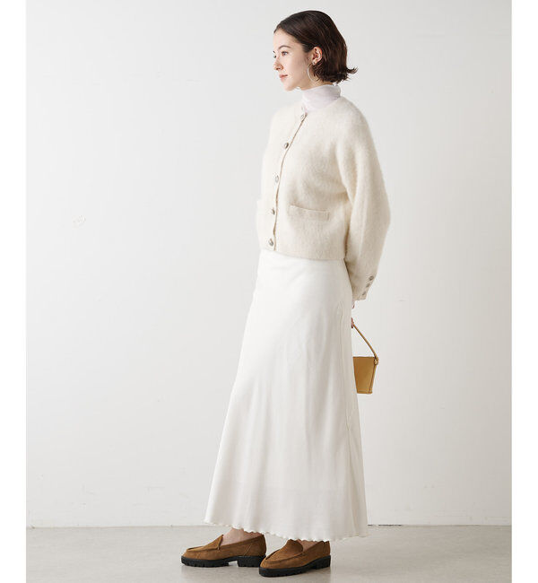  「カシミヤ混ファーニットジャケット」|ニット・セーター|