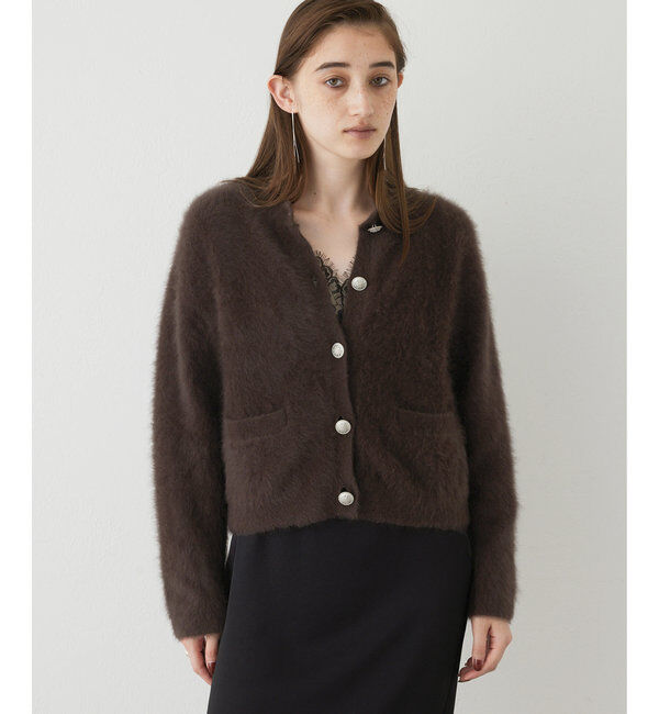  「カシミヤ混ファーニットジャケット」|ニット・セーター|