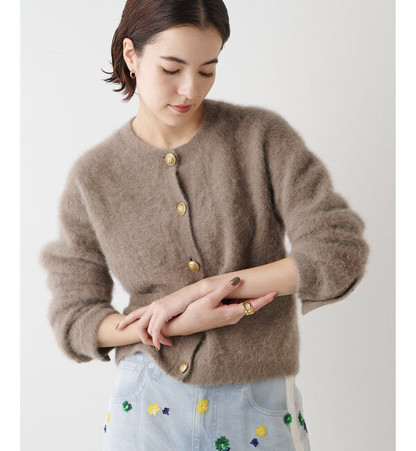  「カシミヤ混ファーニットジャケット」|ニット・セーター|