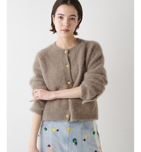  「カシミヤ混ファーニットジャケット」|ニット・セーター|