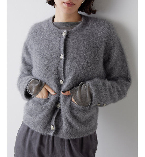  「カシミヤ混ファーニットジャケット」|ニット・セーター|