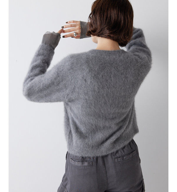  「カシミヤ混ファーニットジャケット」|ニット・セーター|