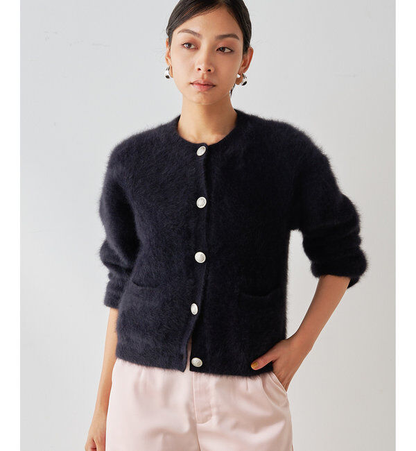  「カシミヤ混ファーニットジャケット」|ニット・セーター|
