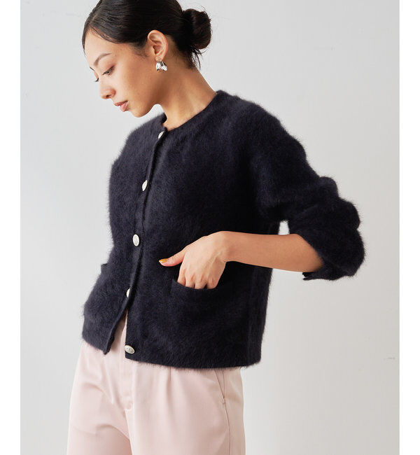  「カシミヤ混ファーニットジャケット」|ニット・セーター|