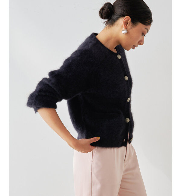  「カシミヤ混ファーニットジャケット」|ニット・セーター|