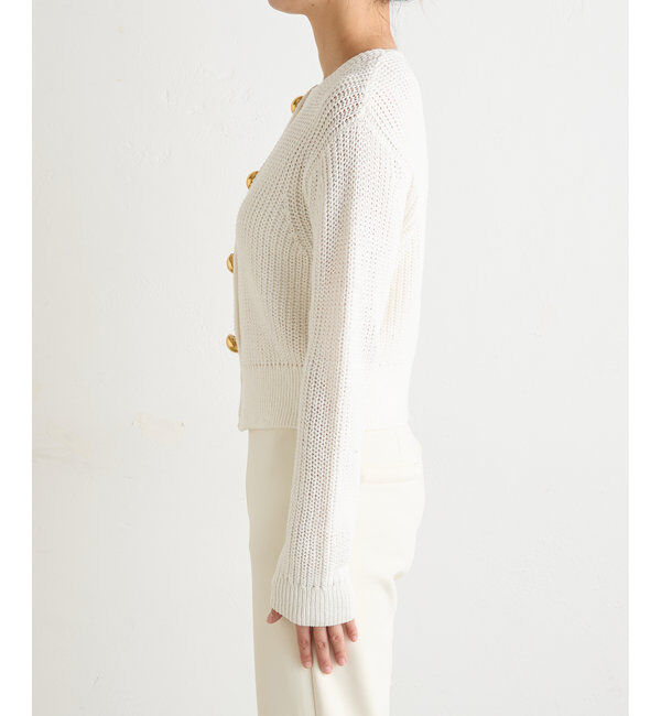  「【Drawing Numbers】ビッグ釦クルーネックカーディガン」|ニット・セーター|