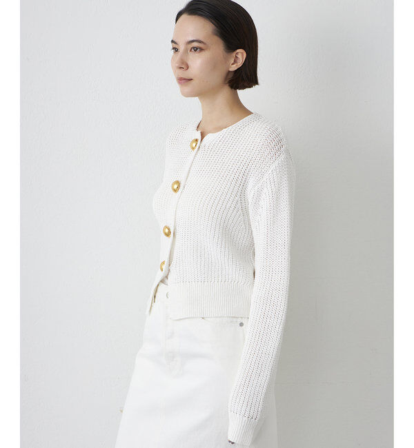  「【Drawing Numbers】ビッグ釦クルーネックカーディガン」|ニット・セーター|
