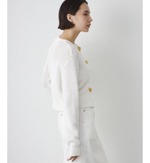  「【Drawing Numbers】ビッグ釦クルーネックカーディガン」|ニット・セーター|