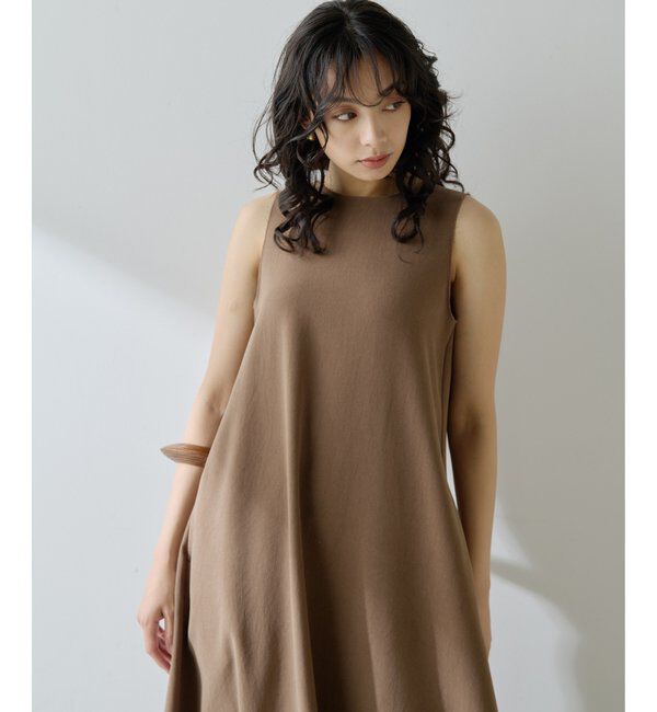  「バックサテンワンピース」|ワンピース|モカ