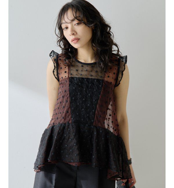  「ドットシアーブラウス」|シャツ・ブラウス|