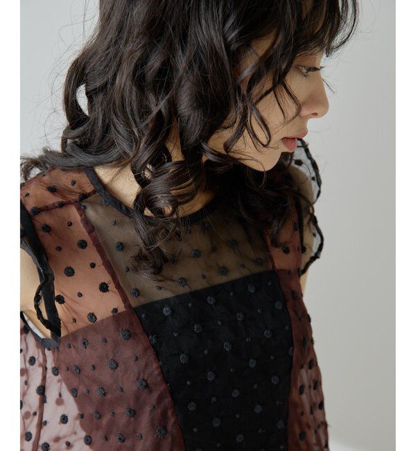  「ドットシアーブラウス」|シャツ・ブラウス|