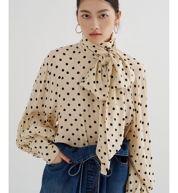  「ドットボウタイブラウス」|シャツ・ブラウス|