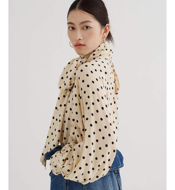  「ドットボウタイブラウス」|シャツ・ブラウス|