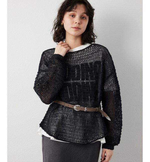  「スエードライクローゲージニット」|ニット・セーター|