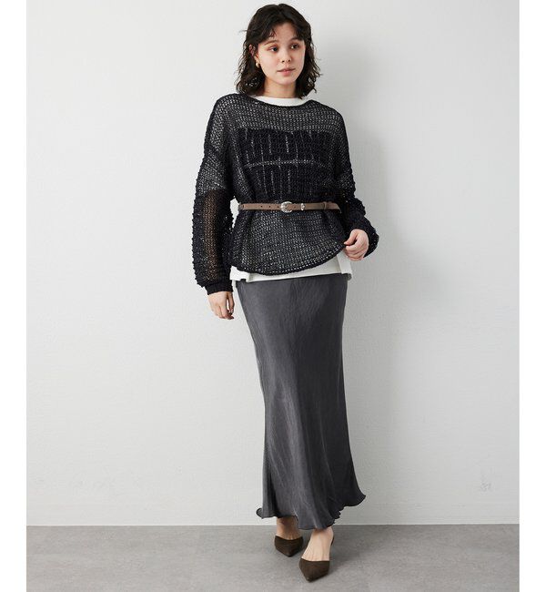  「スエードライクローゲージニット」|ニット・セーター|