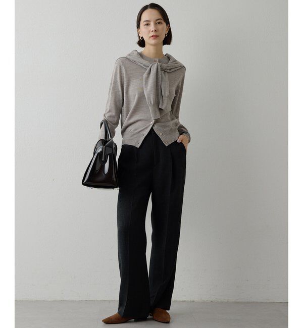  「【THE PAUSE】ツイードタックパンツ」|チノ|